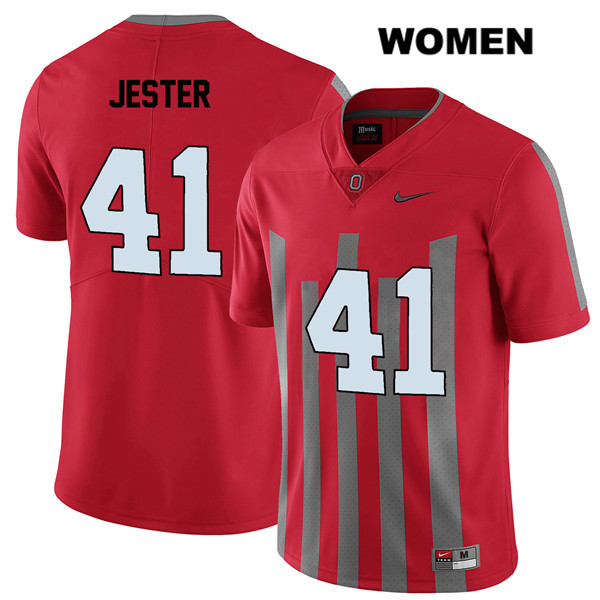 Ohio State Buckeyes Women's Hayden Jester #41 Red Authentic Nike Elite College NCAA Stitched Football Jersey VT19J33WT